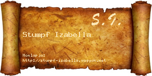 Stumpf Izabella névjegykártya